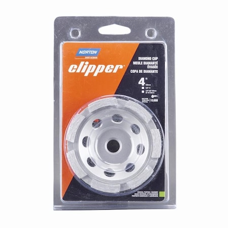 Norton Abrasives Norton Clipper 4 in. D X 5/8-11 in. Classic Cup Wheel 70184682555